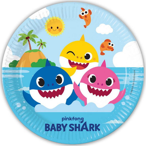 Picture of BABY SHARK FSC PAPER PLATES 23CM 8PK
